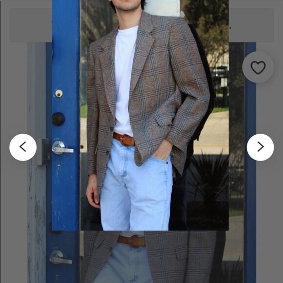 DIOR Vintage 90’s Muted Houndstooth Plaid Sport Jacket - Picture 2 of 14